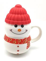 ceramic snowman mugs with lid